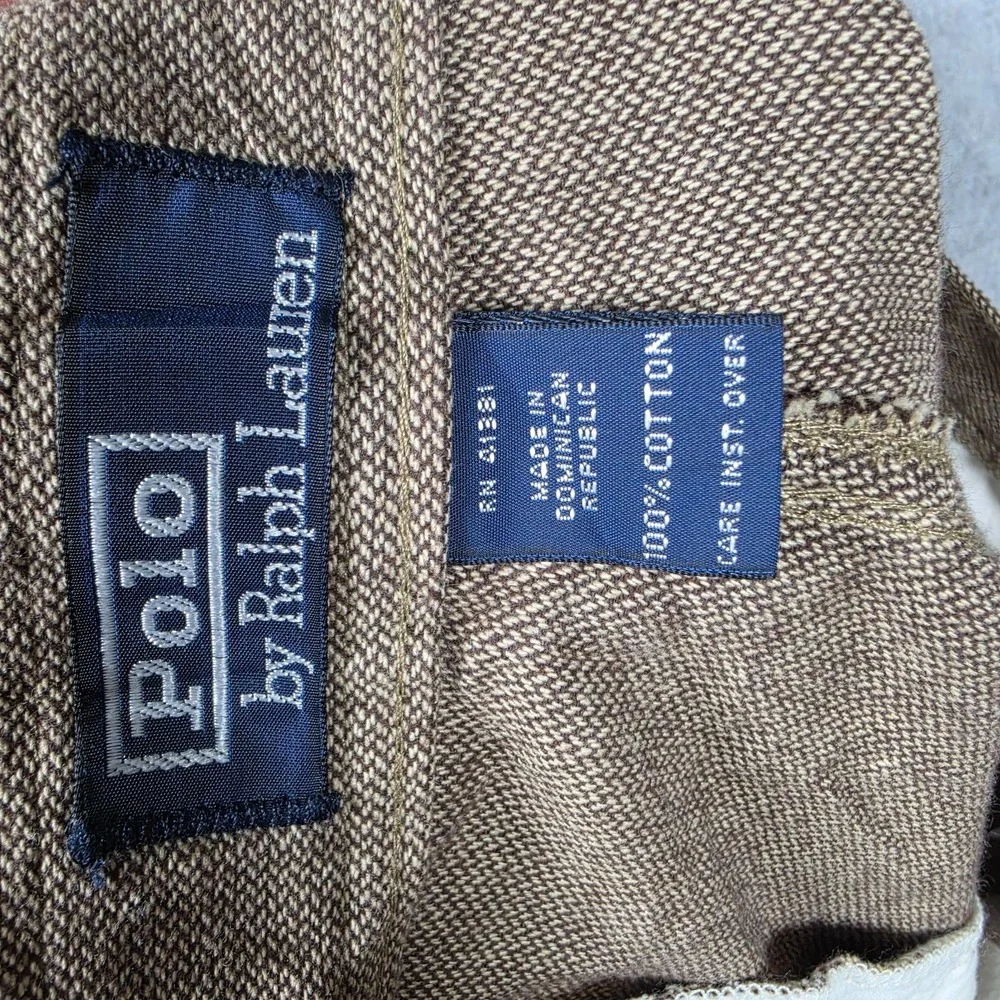 Polo Ralph Lauren Pants Mens 36x30 Dune Brown Vintage Y2k Cargo Straight Tweed
